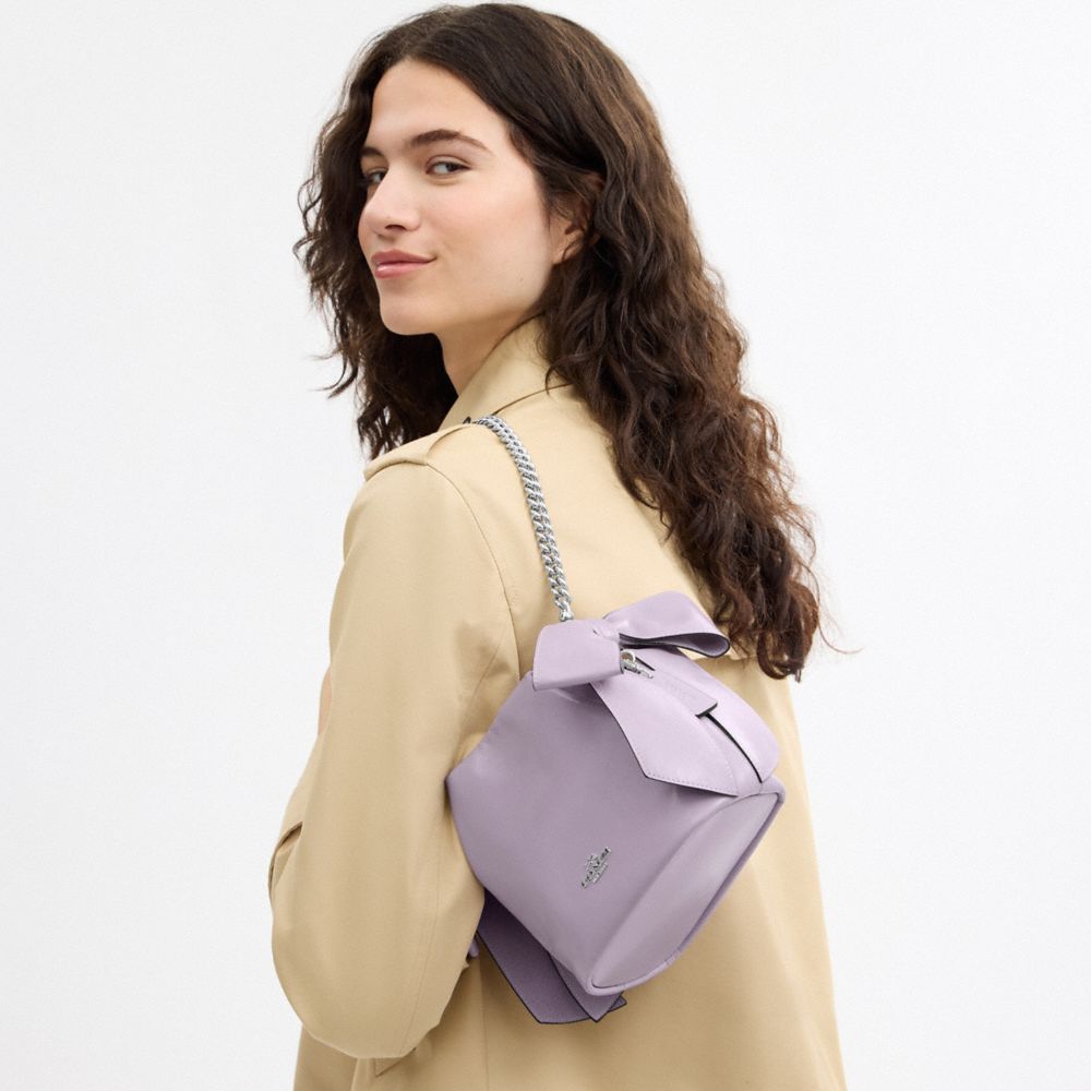 COACH®,Faye Mini Drawstring Bag With Bows,,Detail View