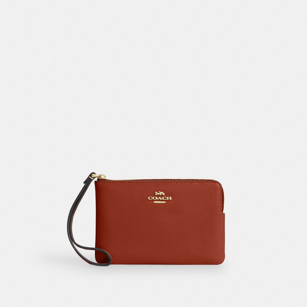 COACH®,Corner Zip Wristlet,,Front View