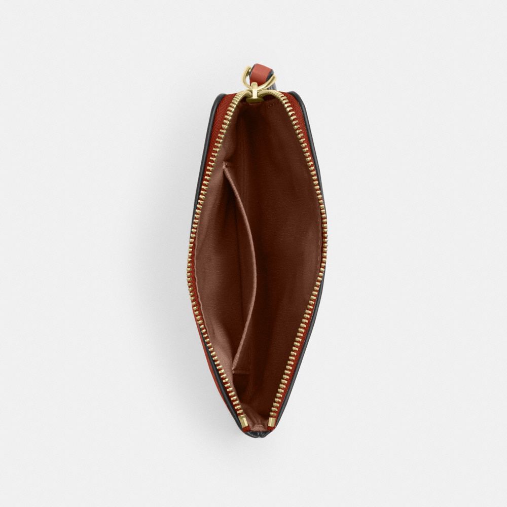 COACH®,Corner Zip Wristlet,,Inside View,Top View