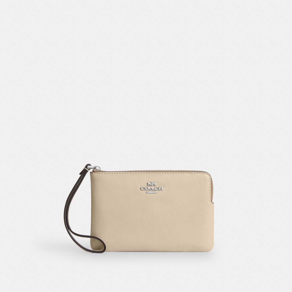 COACH®,Corner Zip Wristlet,,Front View