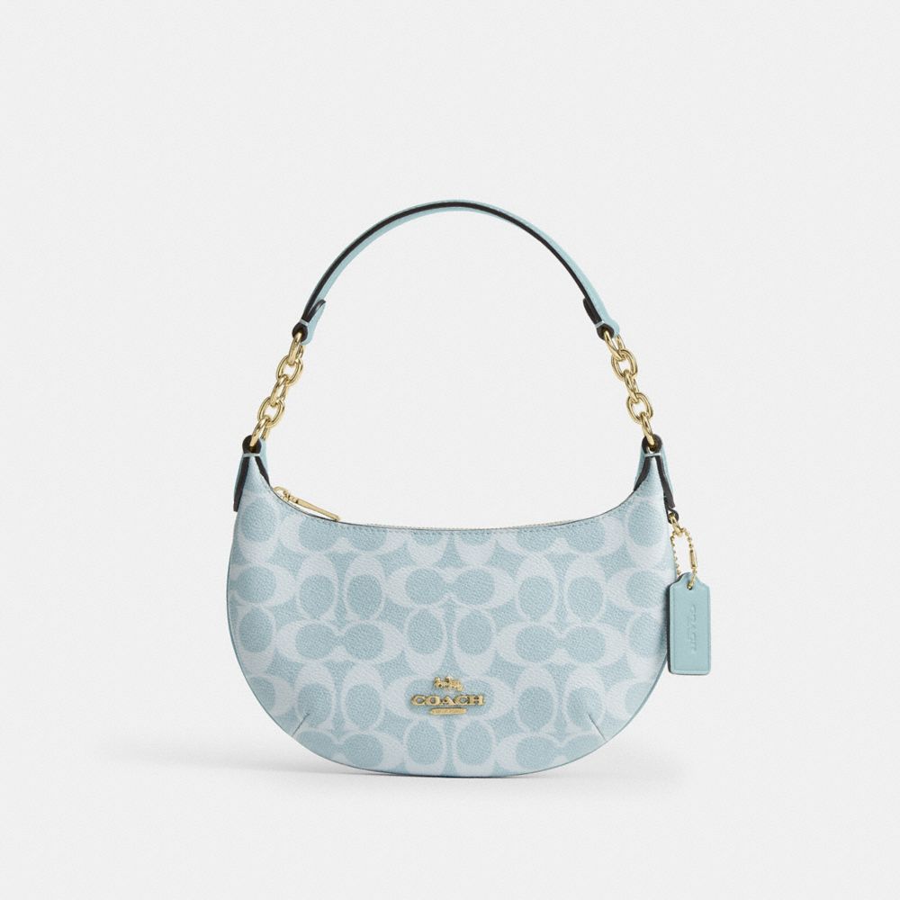 COACH®,Mini Payton Bag In Signature Canvas,Lining Leather,Polyester,Leather,Canvas,Lining Recycled Polyester,Recycled Poly...,,Front View