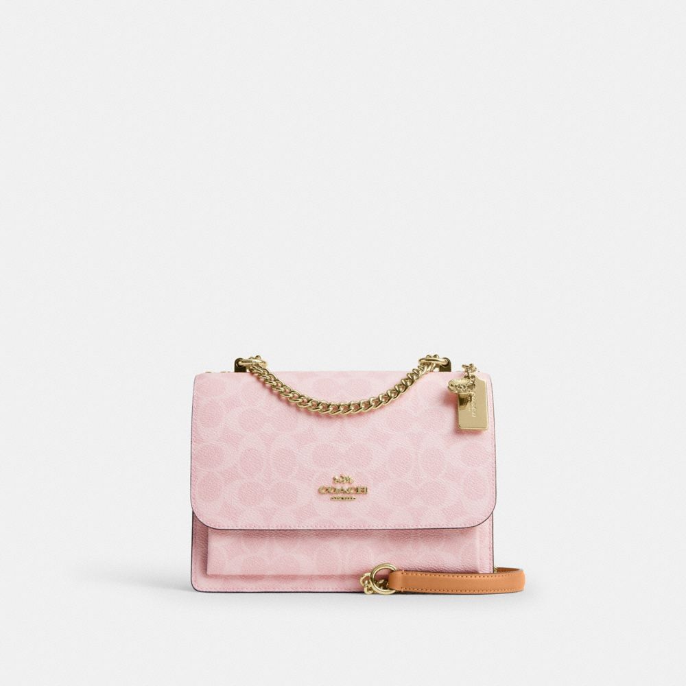 COACH®,Klare Crossbody Bag In Signature Canvas With Charms,,Front View