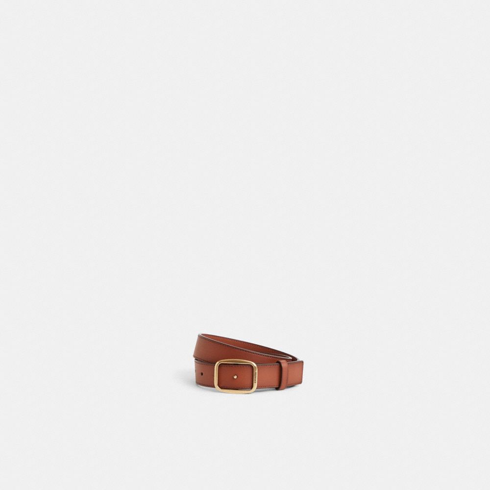 COACH®,Restored Classic Buckle Belt, 30 Mm,,Front View
