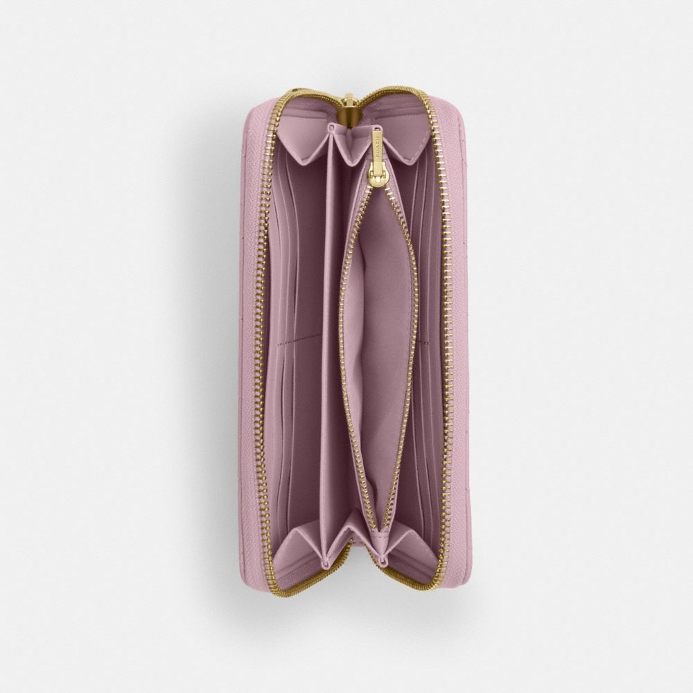 COACH®,Long Zip Around Wallet With Quilting,,Inside View,Top View