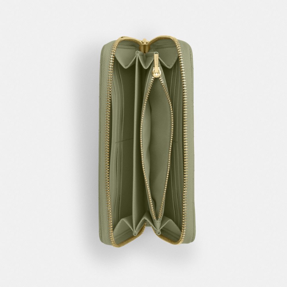 COACH®,Long Zip Around Wallet With Quilting,,Inside View,Top View