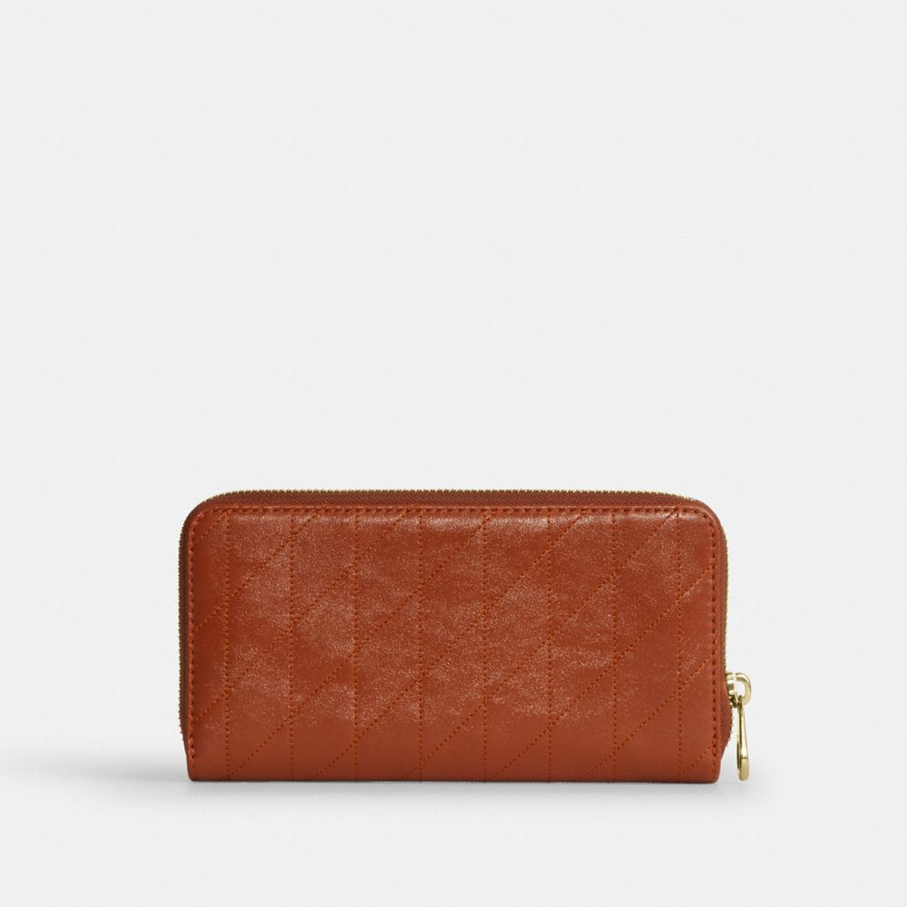 Long Zip Around Wallet In Signature Canvas With Stripe | Wallets