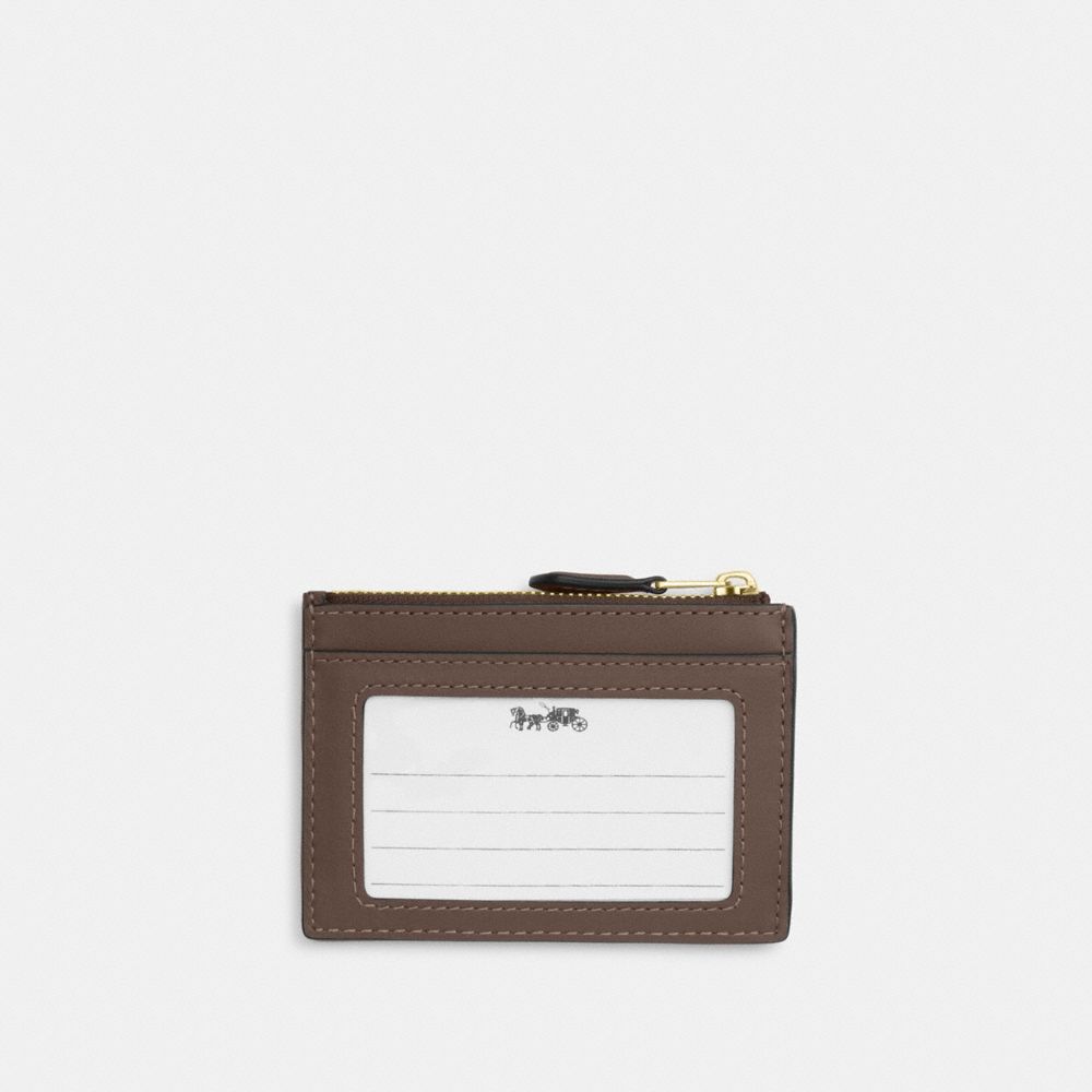 COACH®,Mini Skinny Id Case In Signature Jacquard With Floral Embroidery,,Back View