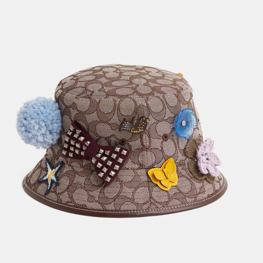 COACH®,Upcrafted Signature Jacquard Bucket Hat In Organic Cotton And Recycled Polyester,,Closer View