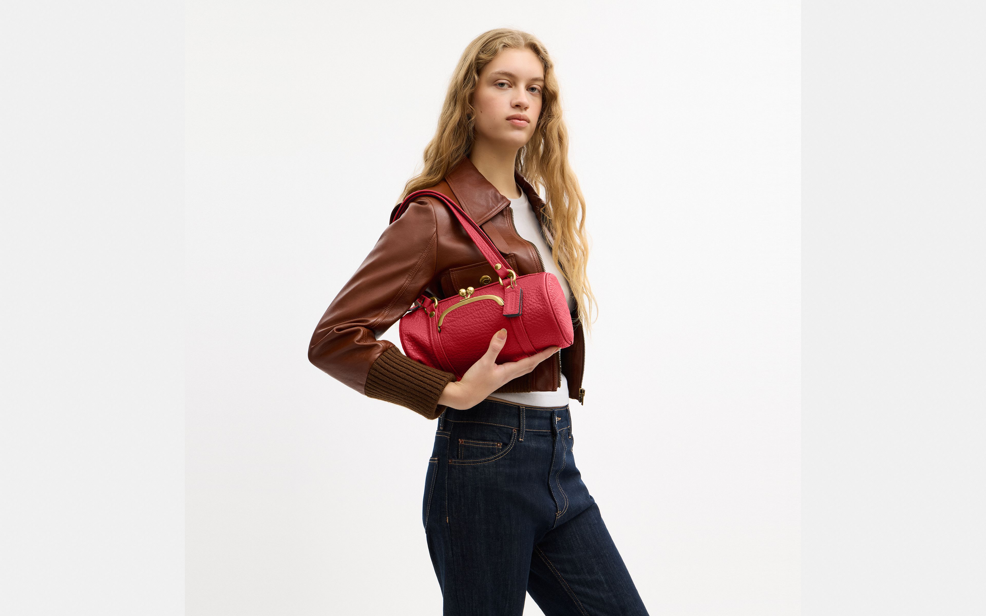 Kisslock Barrel Bag 28