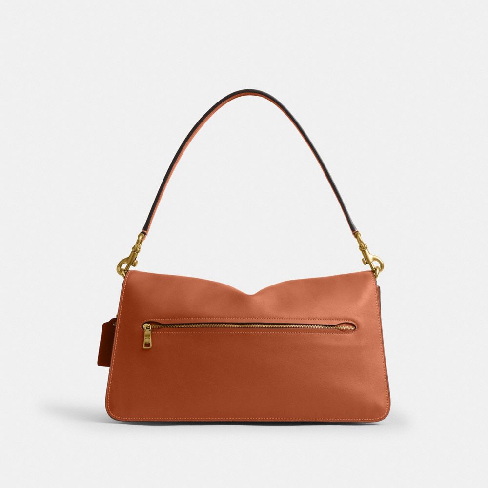 COACH®,Tabby Shoulder Bag 36,Shoulder Bag,Metal Material,Metal,Logo,Brass,Casual,Brown,Back View