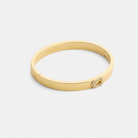 Coach Pavé C Hinged Bangle