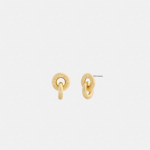 Coach Interlock Drop Earrings