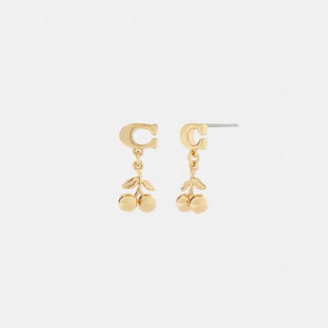 Женские брелоки Coach Signature Cherry Charm Earrings