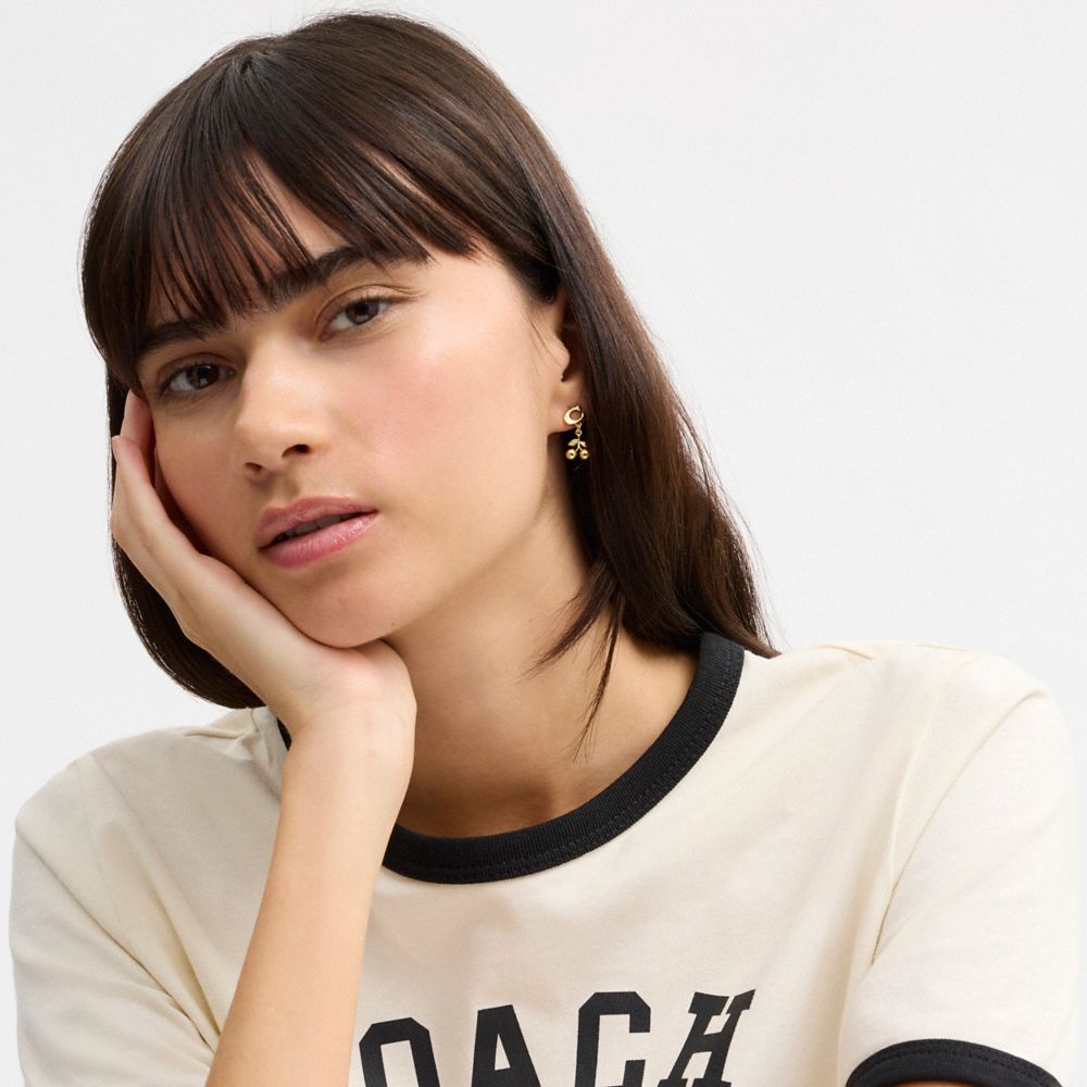 Женские брелоки Coach Signature Cherry Charm Earrings — фото 2