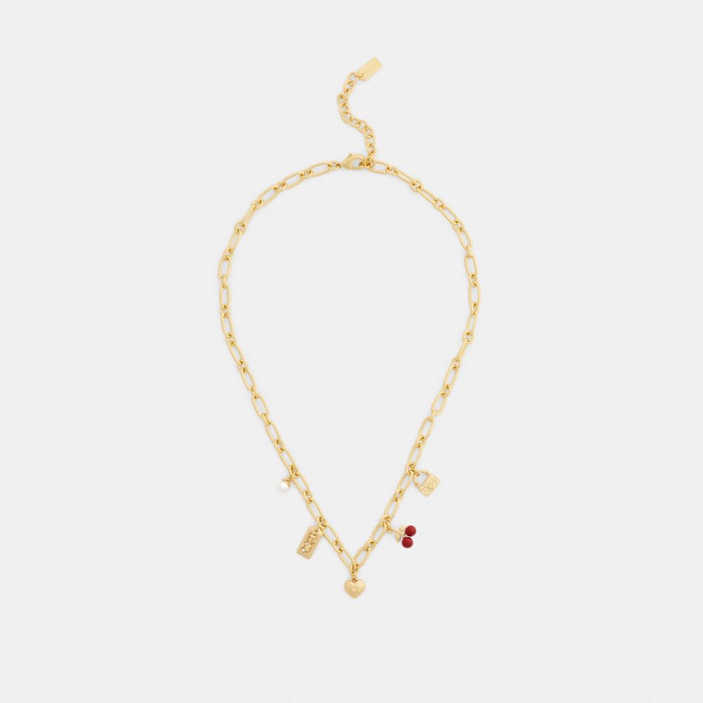 Женские брелоки Coach Cherry And Heart Charm Necklace — фото 2