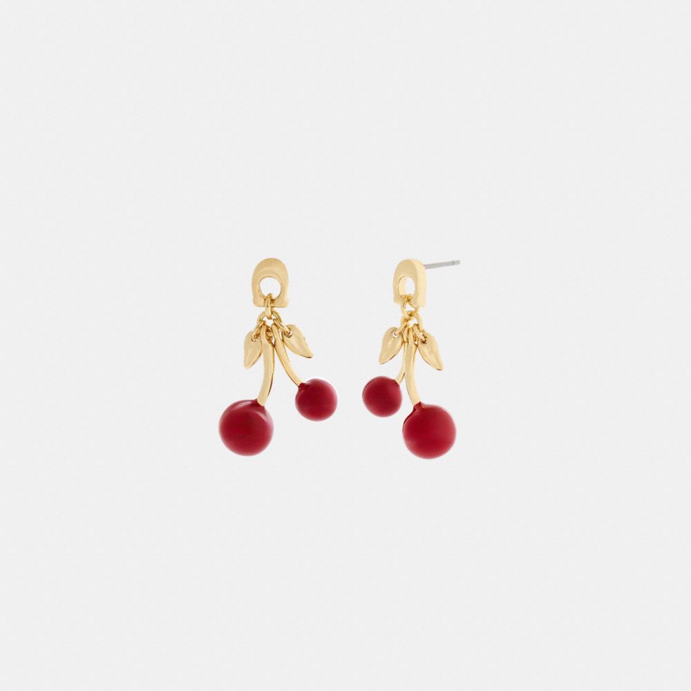 COACH&reg;,Cherry Statement Drop Earrings,,Front View