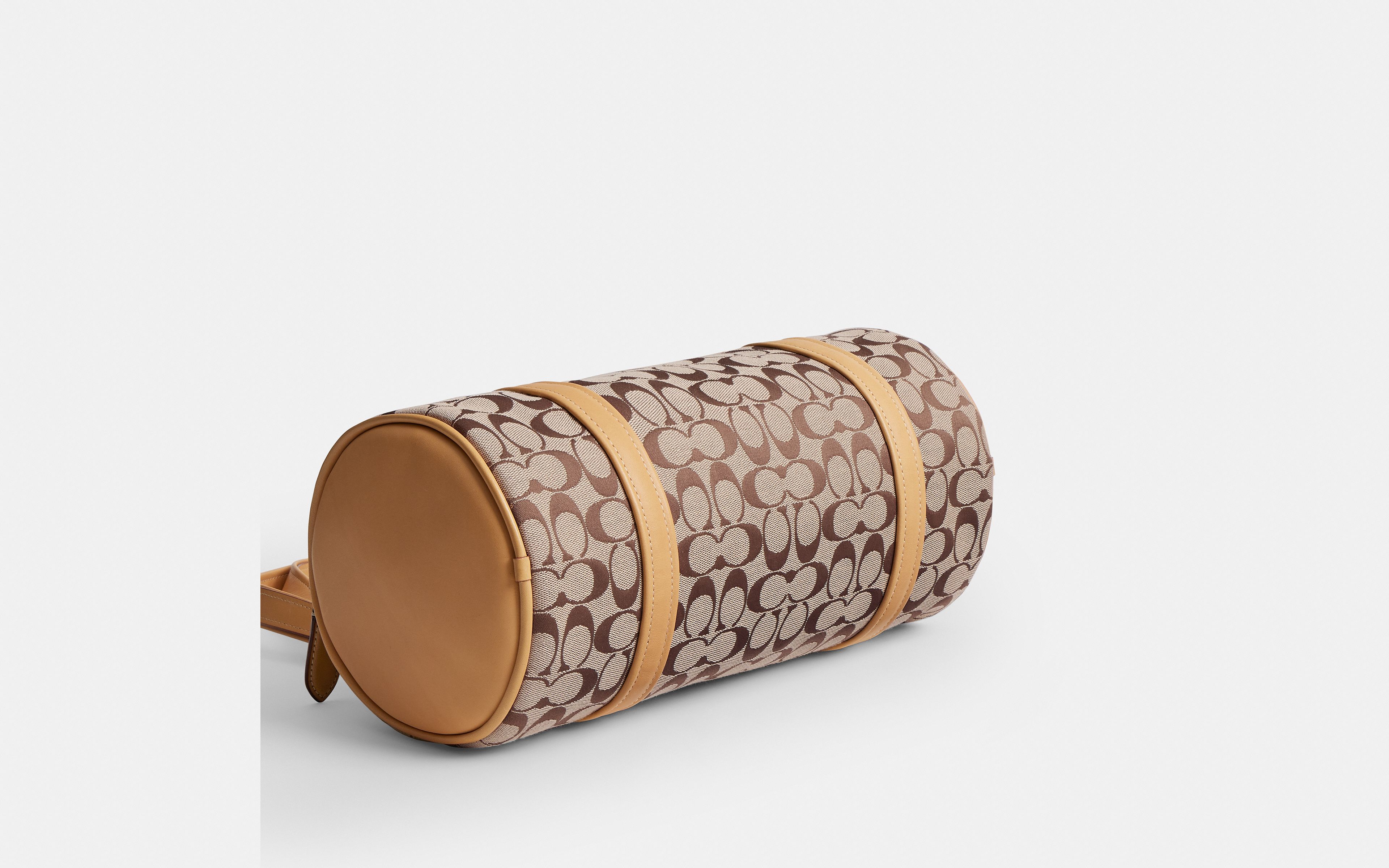 Kisslock Barrel Bag In Signature Jacquard