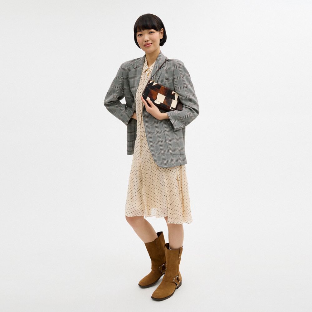 COACH®,Plaza Bag In Upcrafted Haircalf With Cow Print,,Detail View