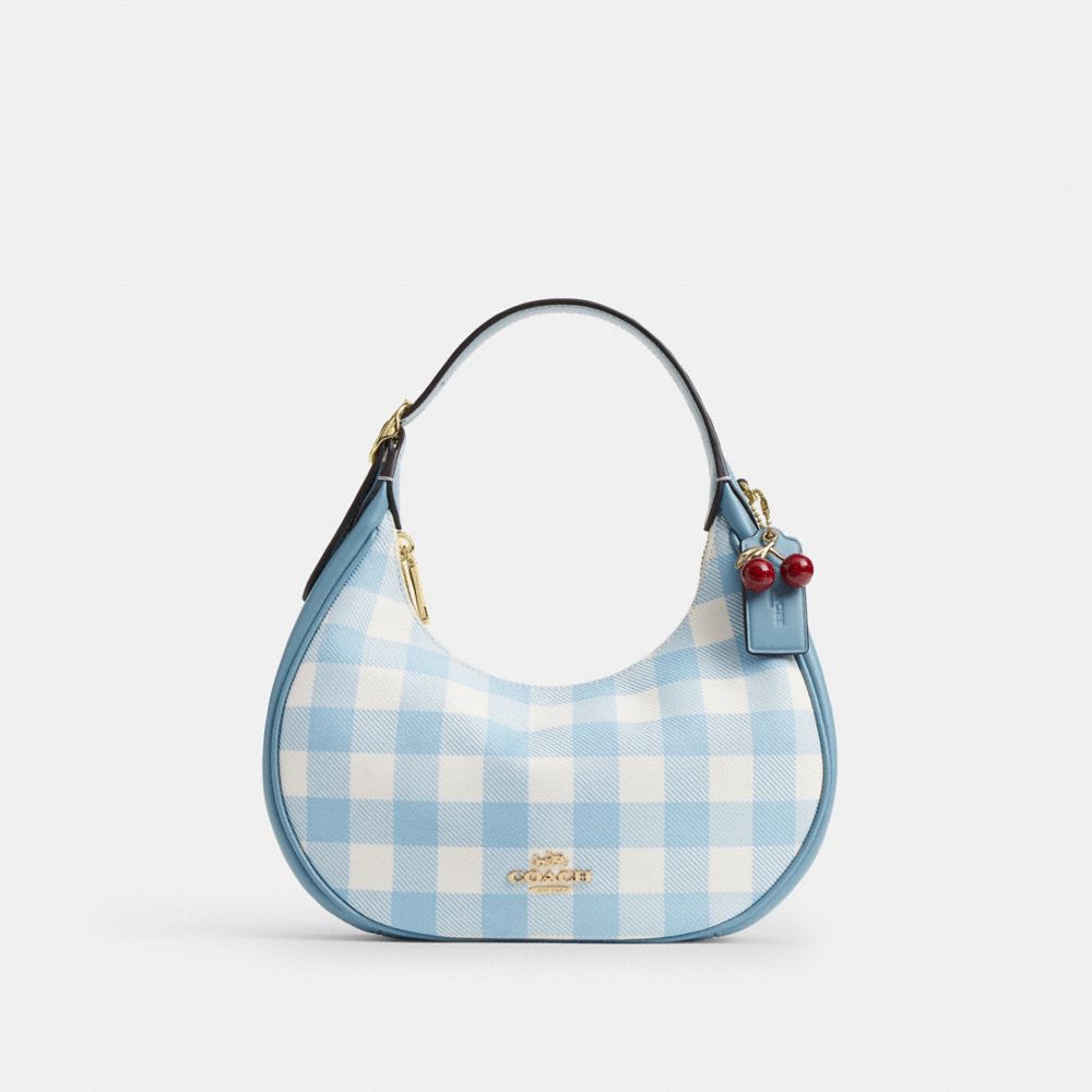 COACH® CZ | Emily Shoulder Bag With Gingham Print And Charm | Bags