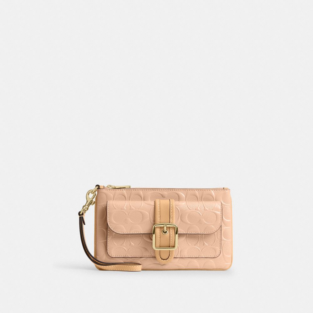 COACH®,Ashton Wristlet In Signature Leather,,Front View
