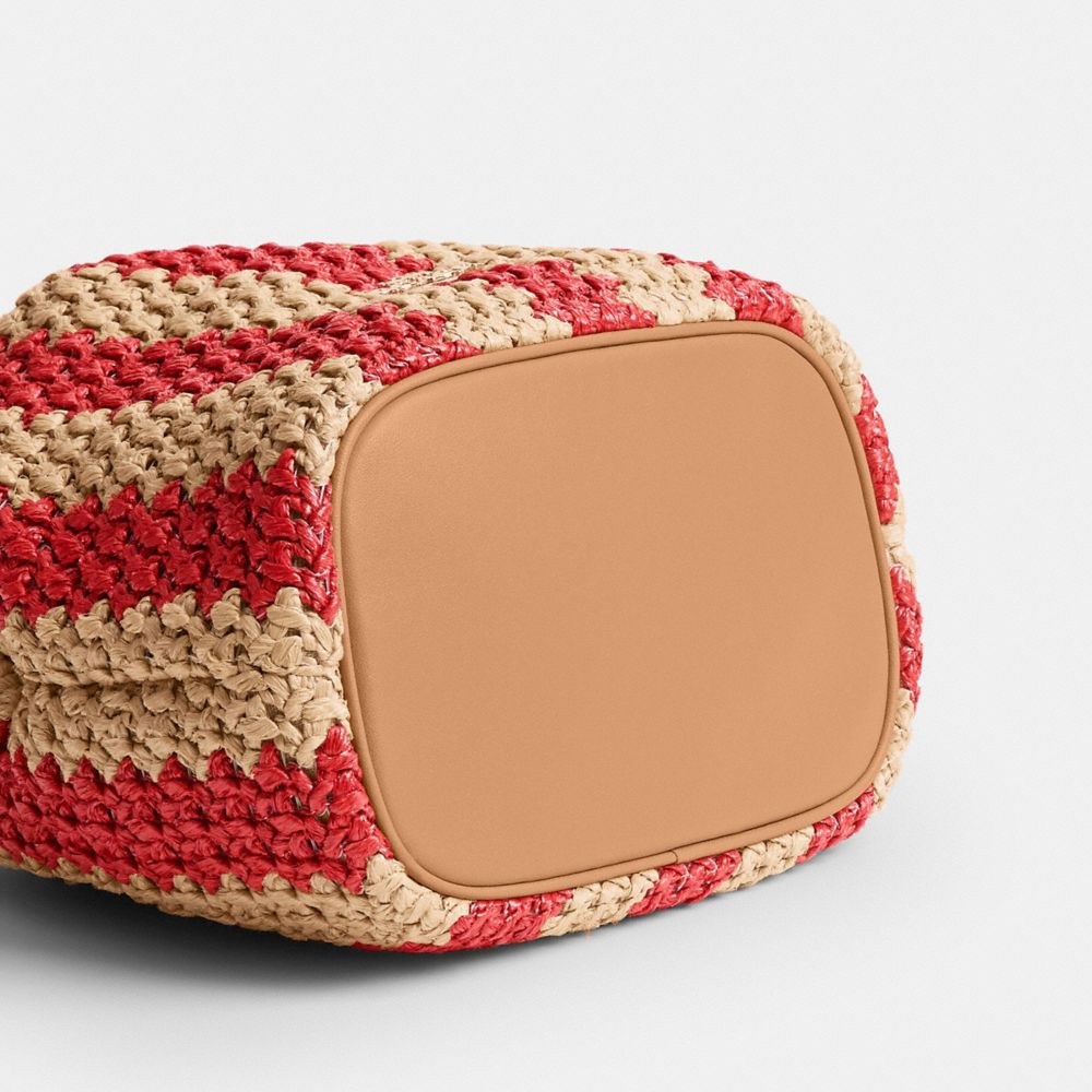 Faye Mini Drawstring Bag With Stripes