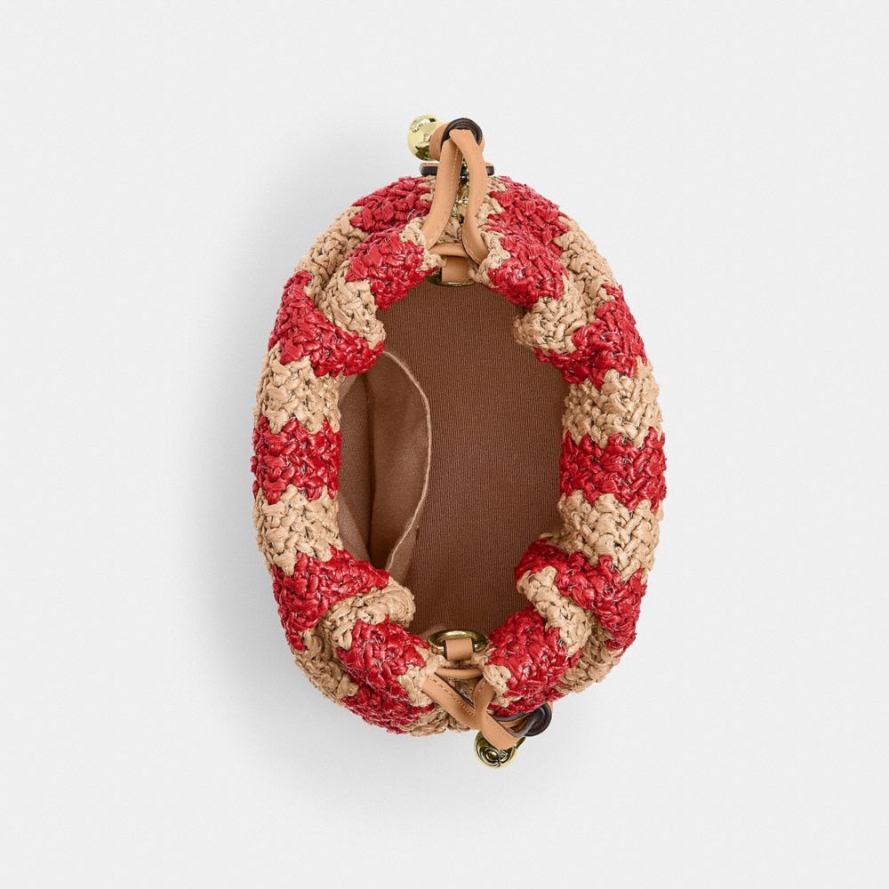 Faye Mini Drawstring Bag With Stripes