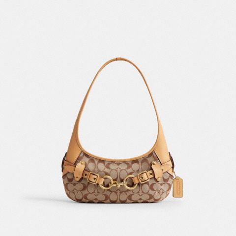 Женские сумки Coach Belted Ergo Shoulder 26 In Signature Jacquard