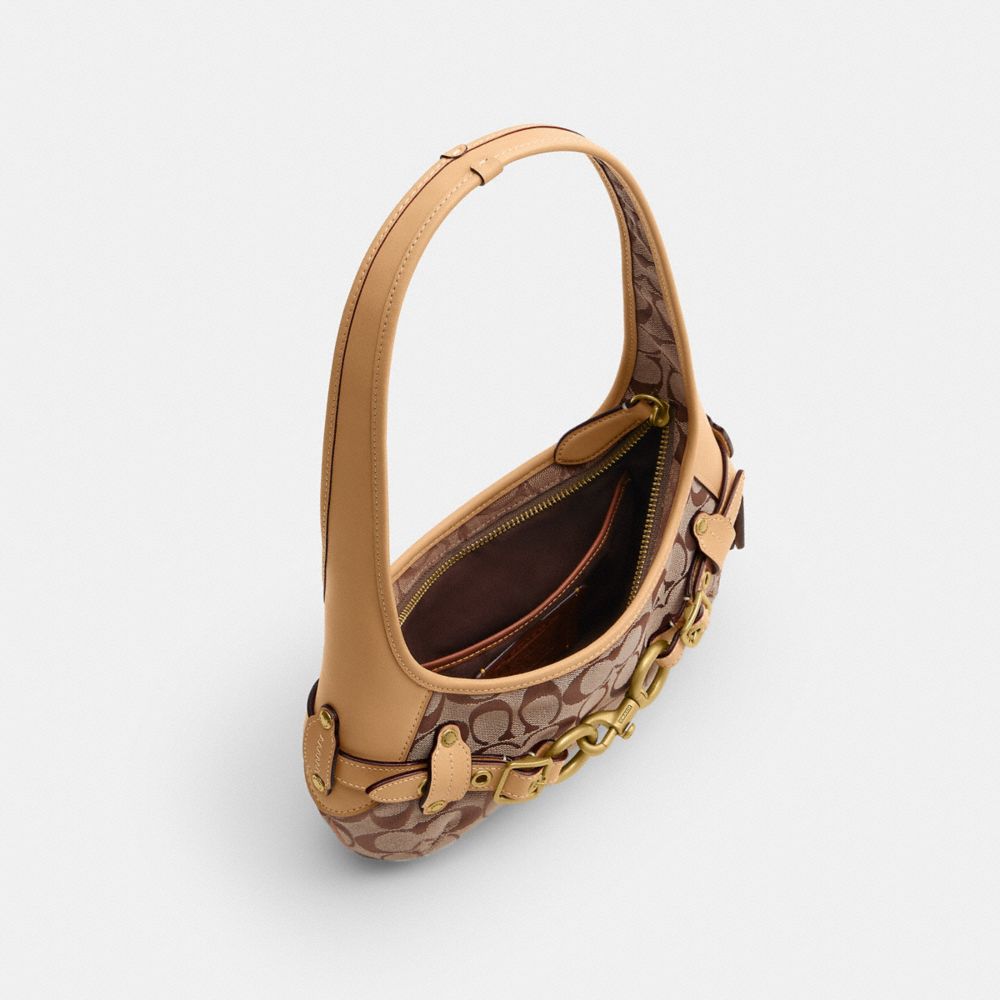 Женские сумки Coach Belted Ergo Shoulder 26 In Signature Jacquard — фото 4
