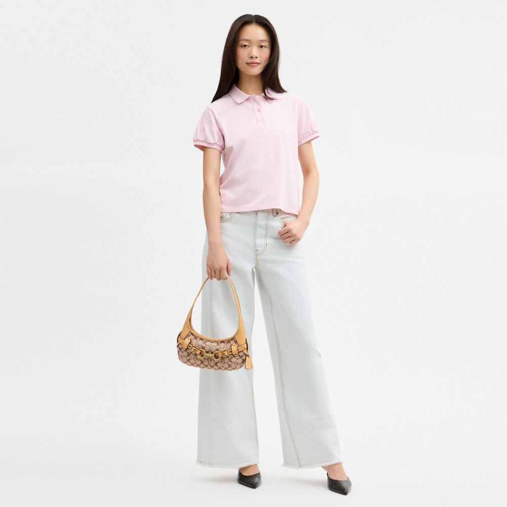 Женские сумки Coach Belted Ergo Shoulder 26 In Signature Jacquard — фото 7