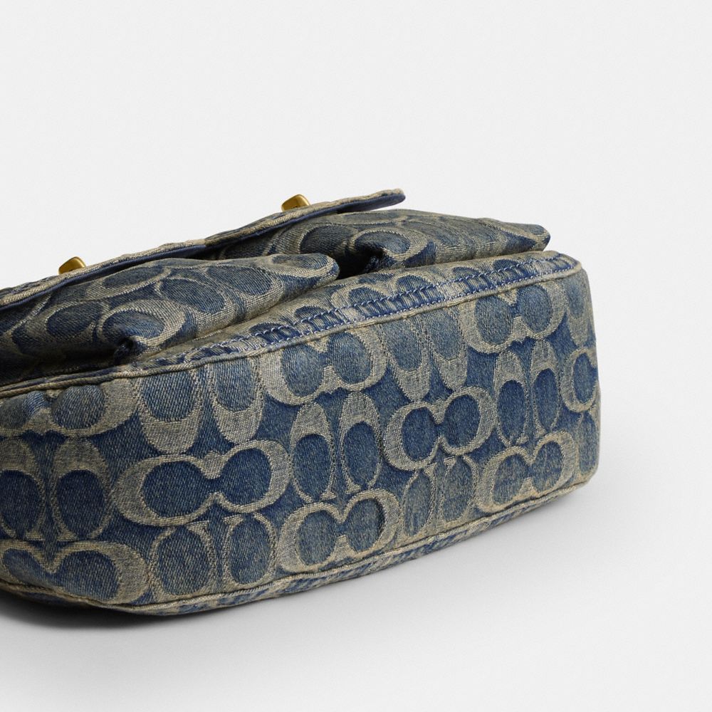 Женские сумки Coach Twin Turnlock Waverly In Signature Regenerative Cotton Denim — фото 6