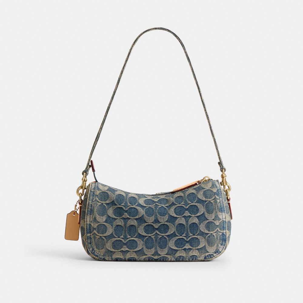 Женские сумки Coach Twin Turnlock Waverly In Signature Regenerative Cotton Denim — фото 3