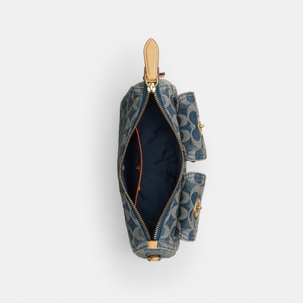 Женские сумки Coach Twin Turnlock Waverly In Signature Regenerative Cotton Denim — фото 5