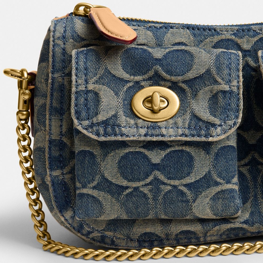 Twin Turnlock Waverly Bag In Signature Regenerative Cotton Denim