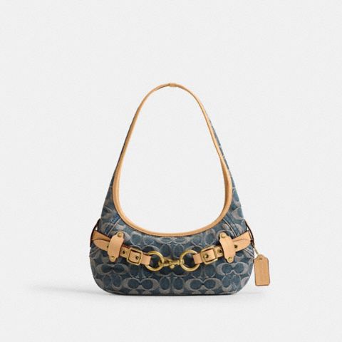 Женские сумки Coach Belted Ergo Shoulder 26 In Signature Regenerative Cotton Denim