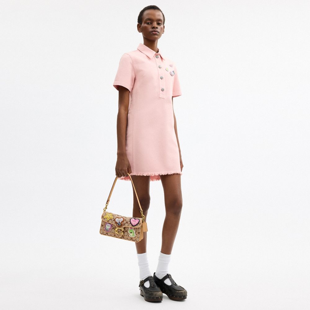 【COACH | BRAIN DEAD】ソフト タビー ショルダー バッグ 26・シグネチャー ジャカード・パッチ 6