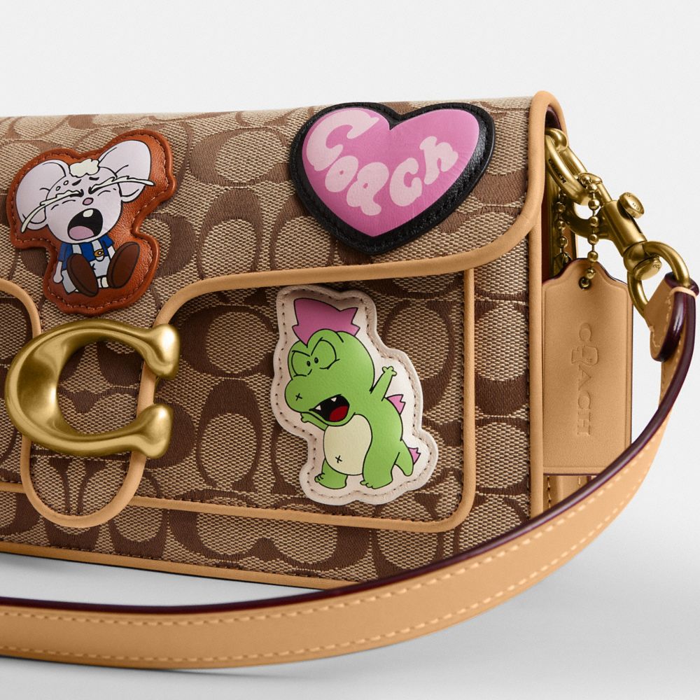 【COACH | BRAIN DEAD】ソフト タビー ショルダー バッグ 26・シグネチャー ジャカード・パッチ 4