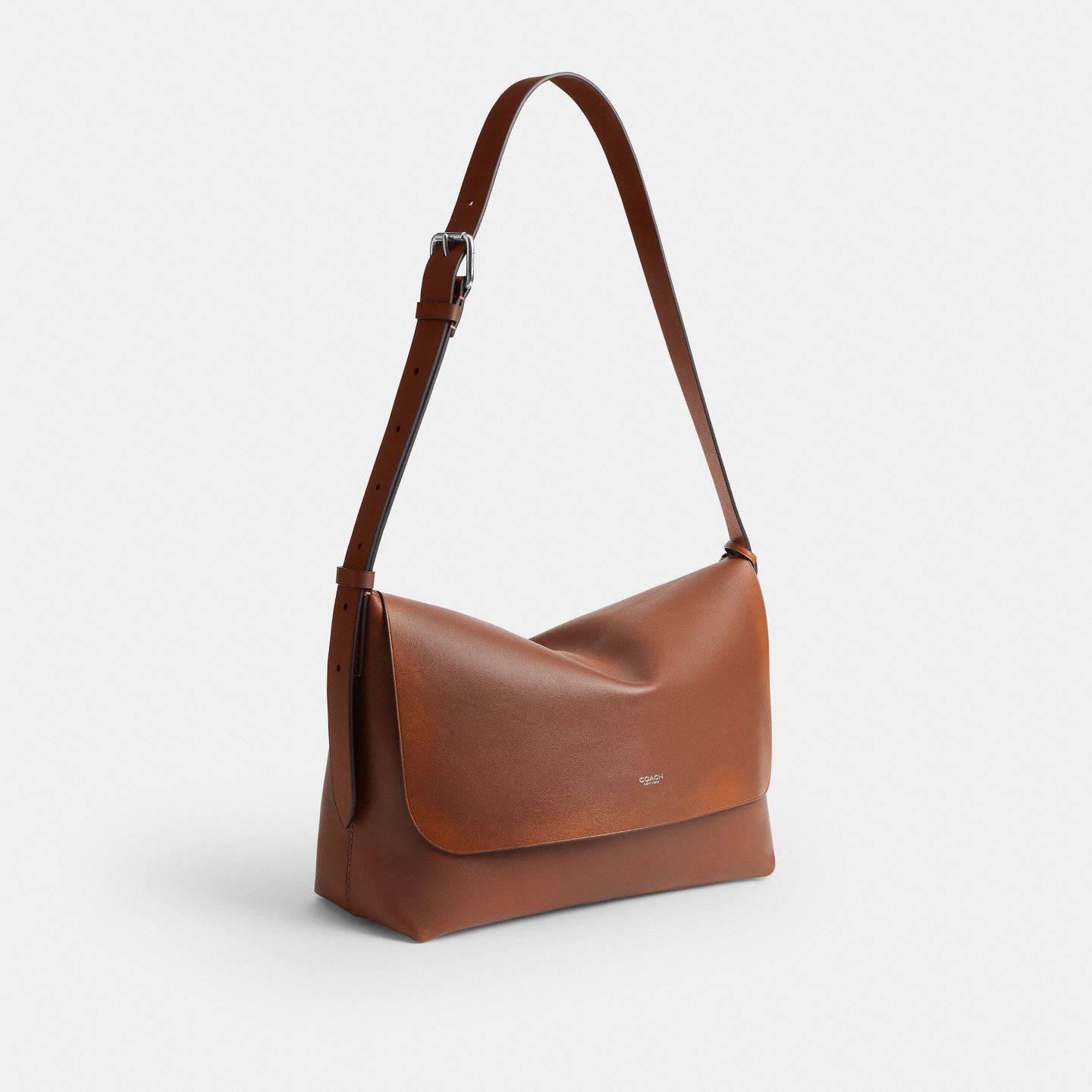 Сумка Coach Ludlow Messenger In Loved Leather, цвет: Седельно-коричневый / Сиена — фото 2