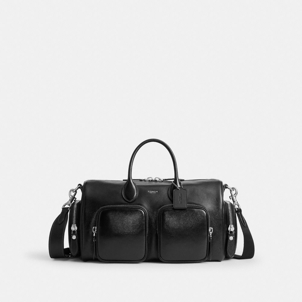 極美品 COACH コーチ パーフォレイテッド フライトバッグ ブラック 黒 公式】COACH – コーチ | コンパス バッグ 35・ポケット | ボストンバッグ
