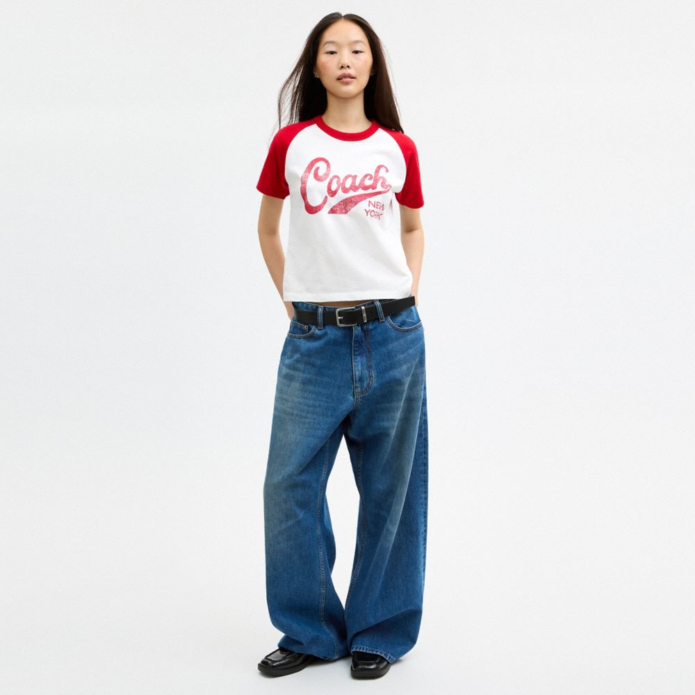 Sporty Script 90's Fit T-Shirt Organic Cotton