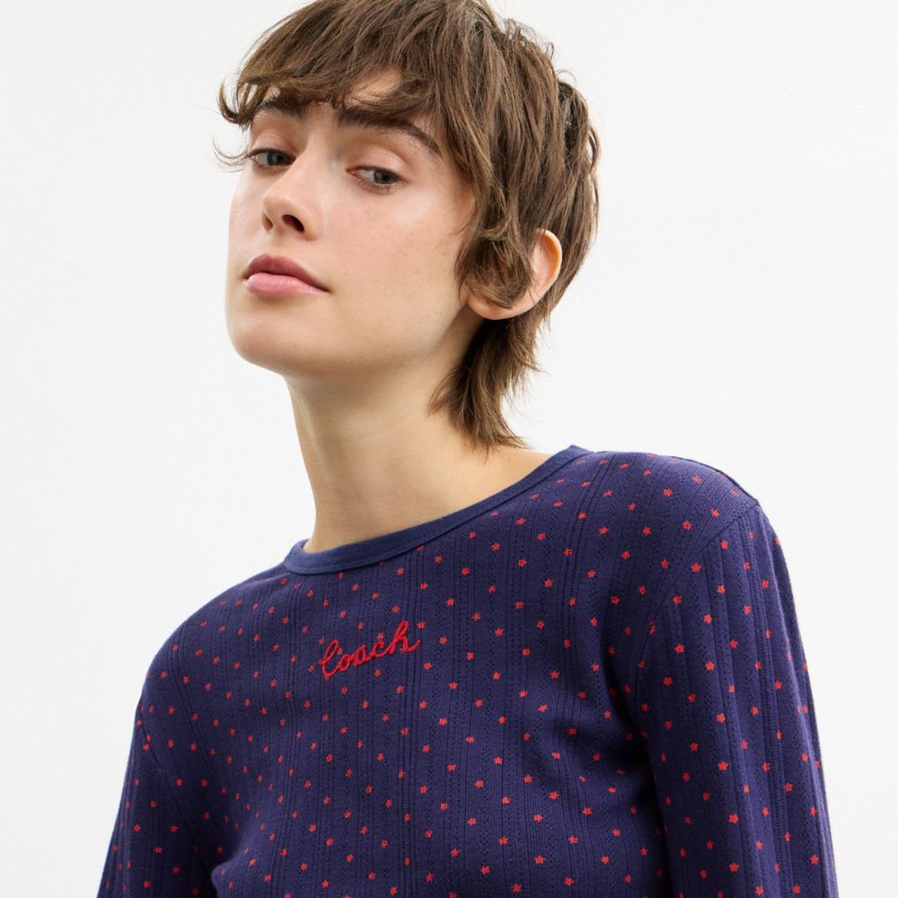 Long Sleeve Fitted Crewneck T-Shirt Organic Cotton