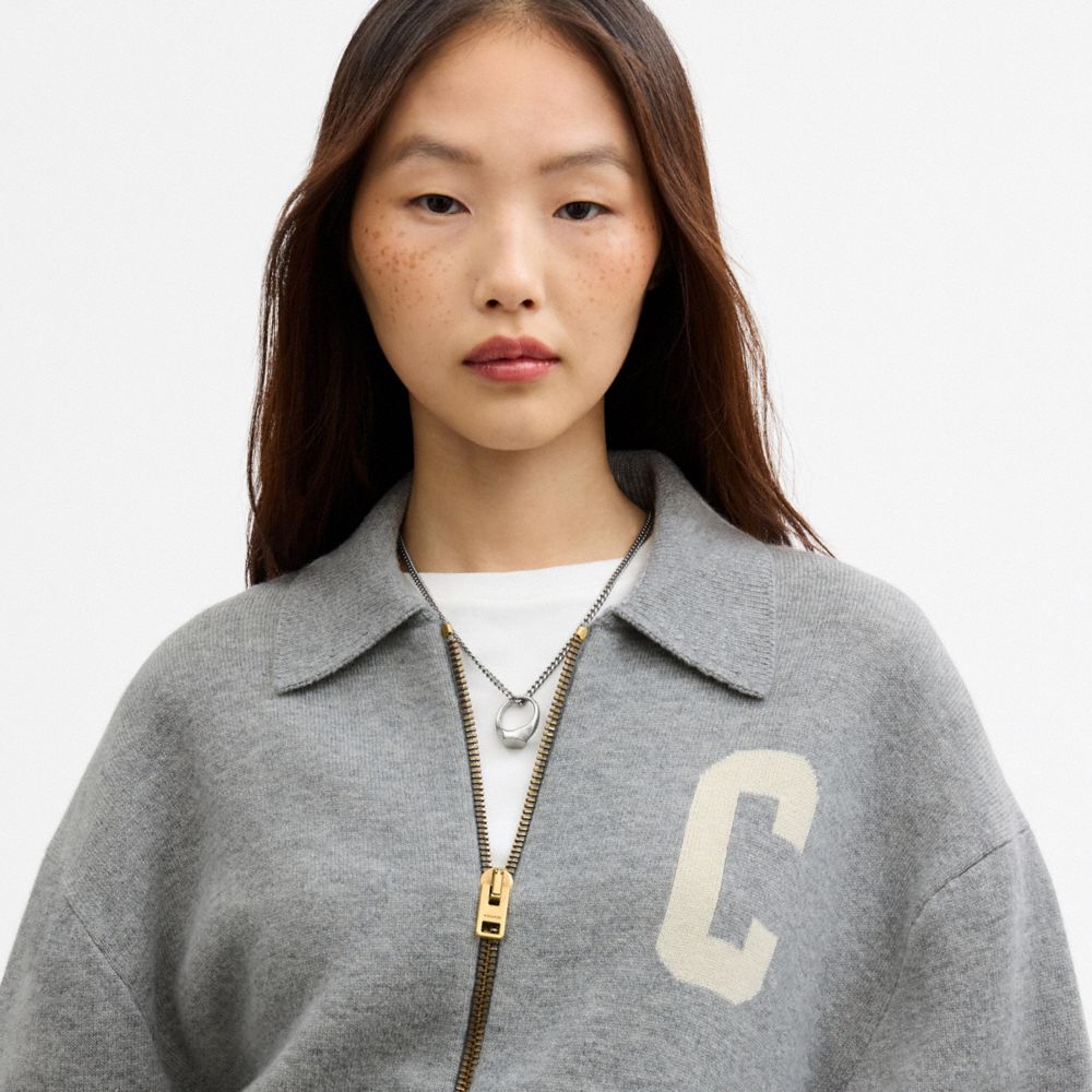 ダブル フェイス ジッパー カーディガン 2