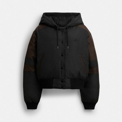 Женское худи Coach Puffer, цвет: Чёрный