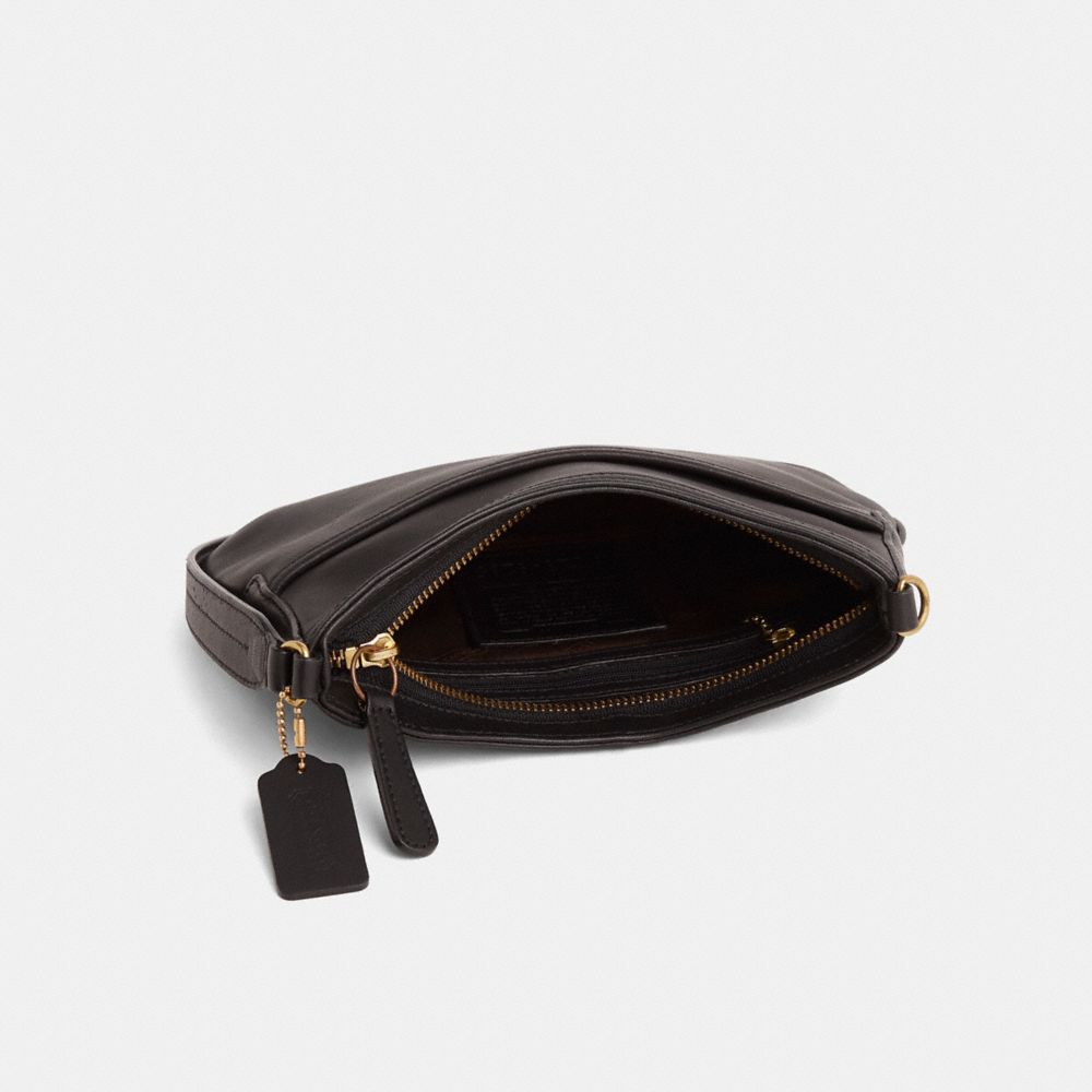 COACH®,Vintage Legacy West Demi Pouch,Black,Inside View,Top View