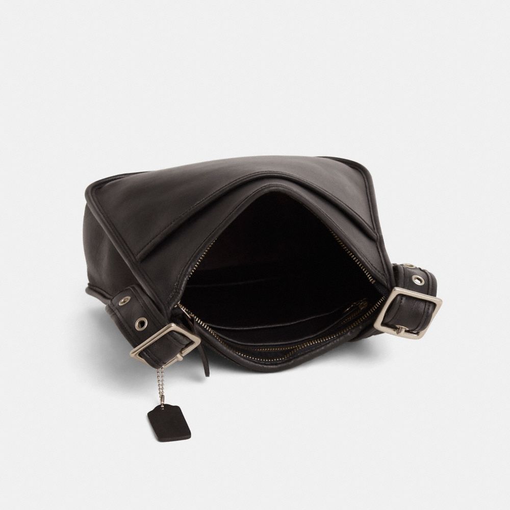 COACH®,Vintage Large Legacy Zip Bag,Black,Inside View,Top View