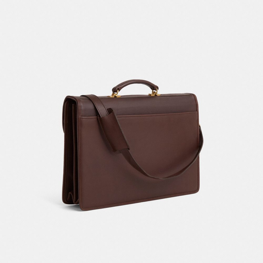 COACH®,Vintage Business Attache Briefcase,Brown,Angle View