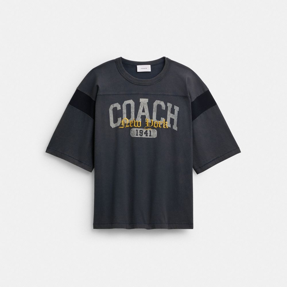 COACH®,Twisted Heritage Boxy T-Shirt,,Front View