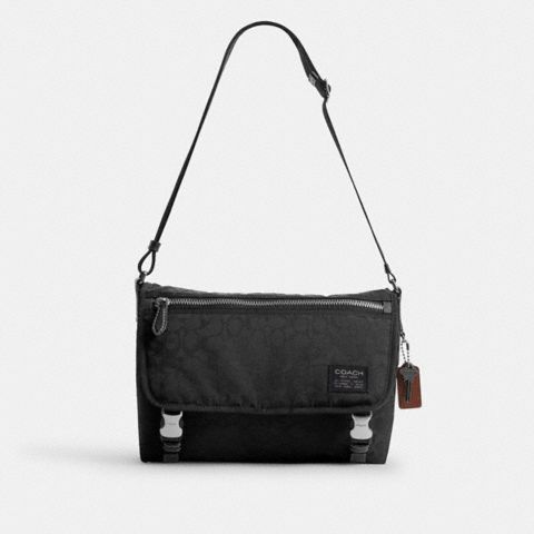 Coach Lane Messenger In Signature Nylon