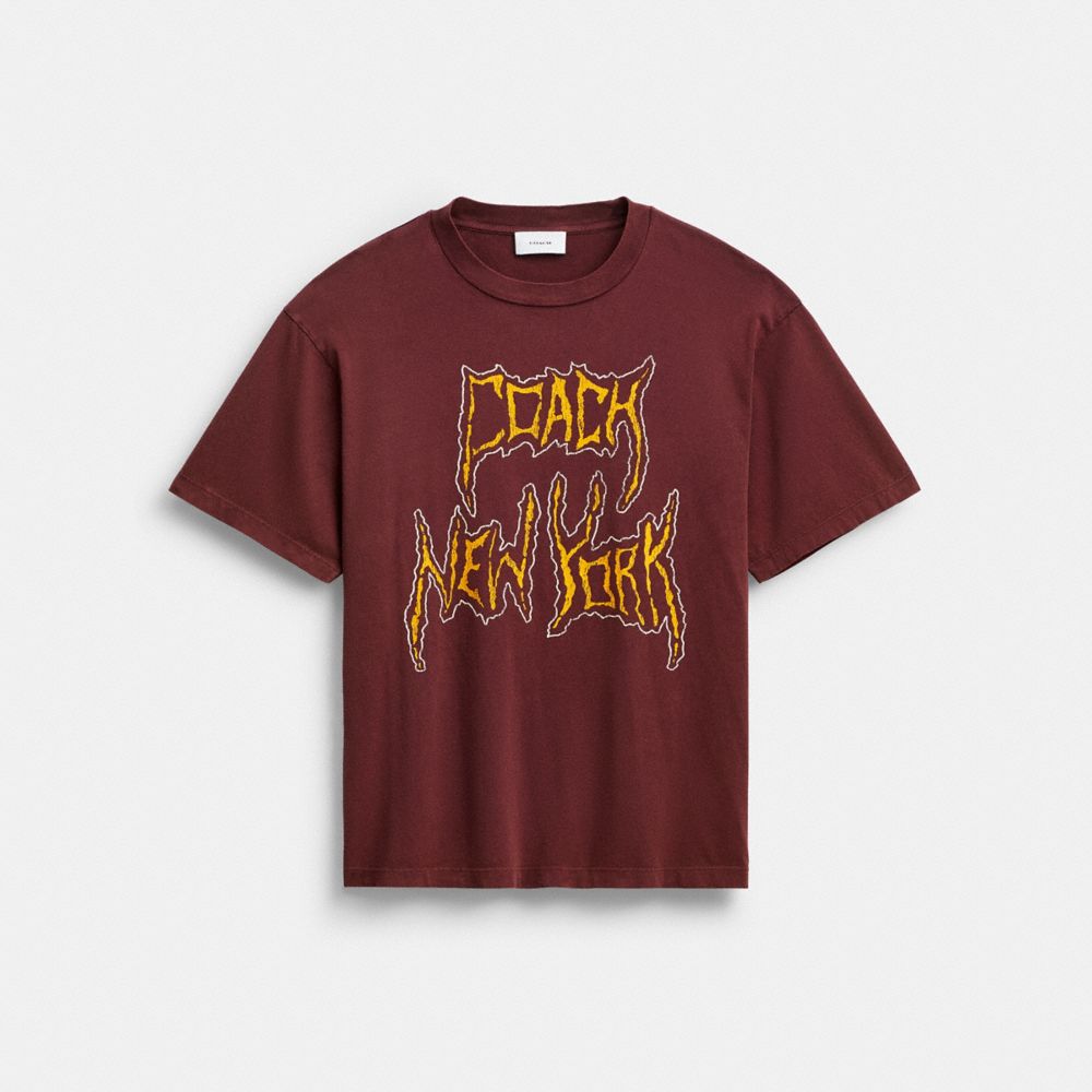 COACH®, メタル リラックスド Tシャツ, トップス＆Tシャツ,ﾎﾟｰﾄ,Front View