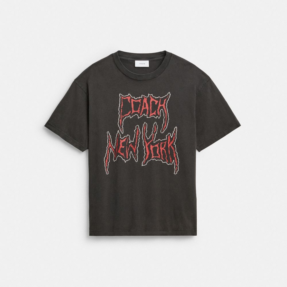 COACH®,Metal Relaxed T-Shirt,,Front View