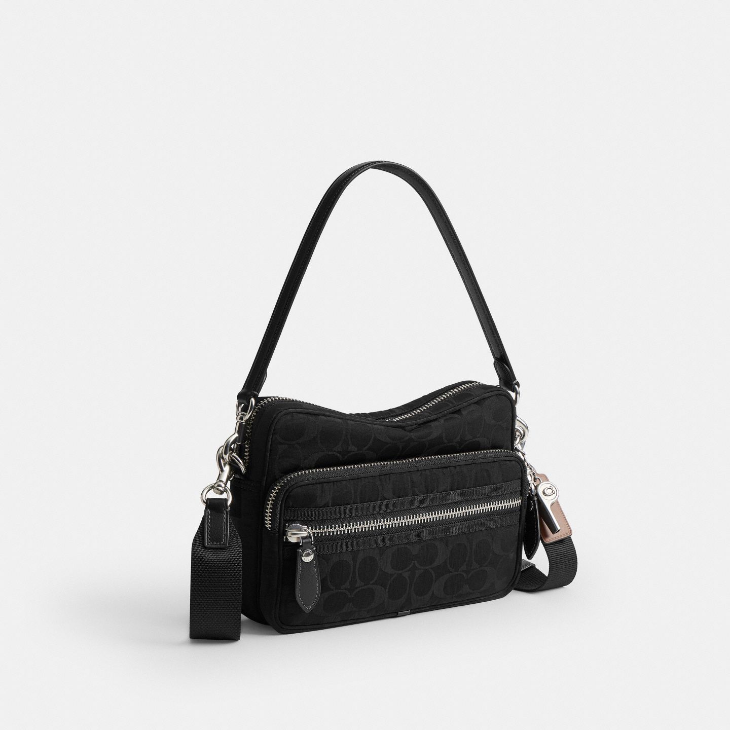 Мужская сумка Coach Dakota Crossbody In Signature Nylon, цвет: Чёрный — фото 2